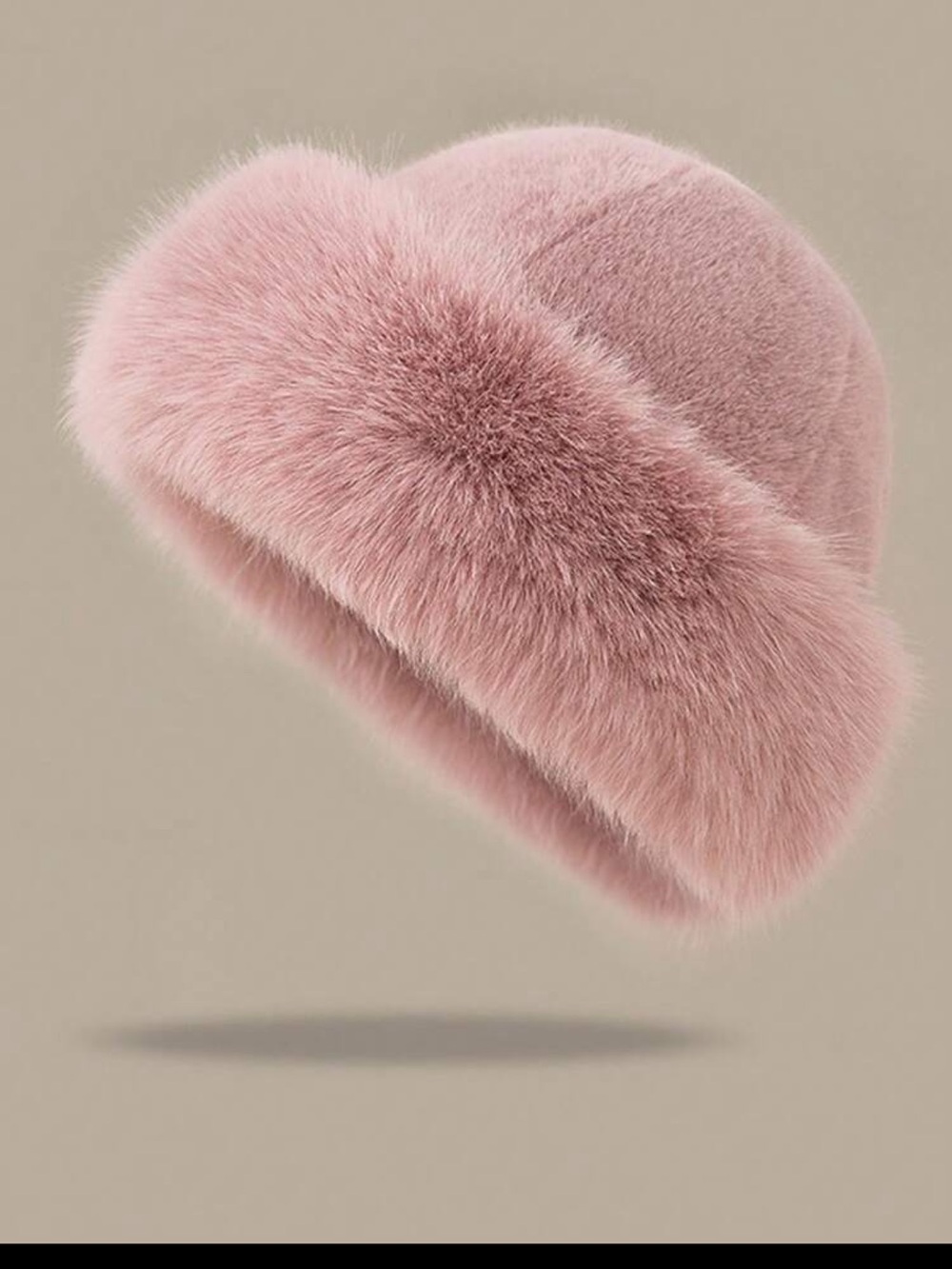 Plush Pink Faux Fur Bucket Hat - nwt